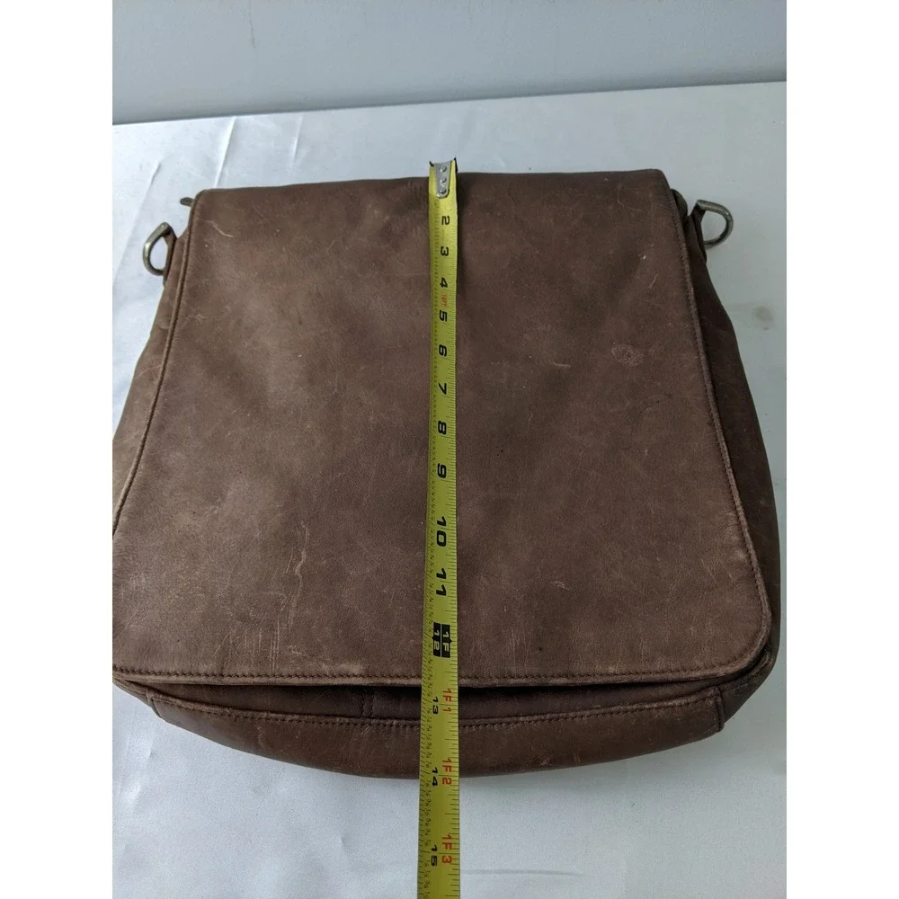 Coach Vintage Brown Leather Messenger Briefcase Bag 5217 NO STRAP FLAWS